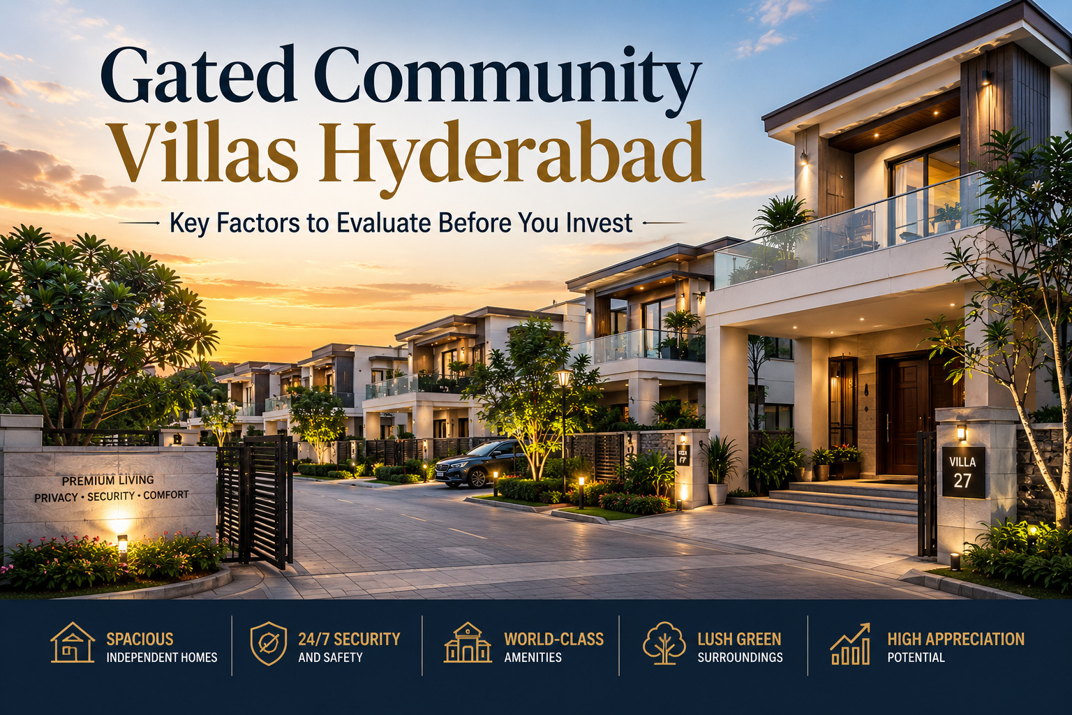 Gated Community Villas Hyderabad with premium homes and amenities.